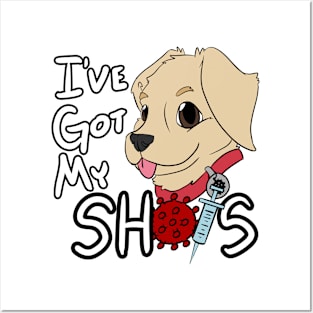 I've Got My Shots (Yellow Lab, COVID) Posters and Art